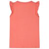 Kinder-T-Shirt mit R&uuml;schen&auml;rmeln Korallenrosa 140