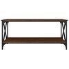vidaXL Couchtisch Braun Eichen-Optik 100x50x45 cm Holzwerkstoff Eisen