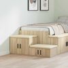 vidaXL Aufbewahrungsschrank 2 pcs Sonoma-Eiche 103 x 41 x 40 cm