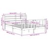vidaXL Massivholzbett ohne Matratze Wei&szlig; 140x190 cm Kiefernholz