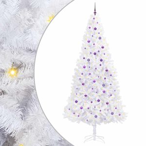vidaXL K&uuml;nstlicher Weihnachtsbaum Wei&szlig; 300 cm PVC und Stahl