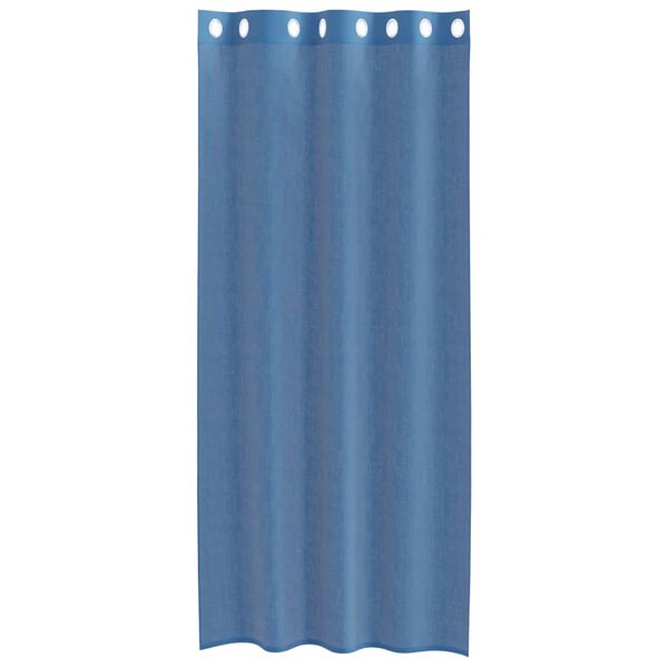 vidaXL Voile Vorh&auml;nge mit &Ouml;sen 2 Stk. K&ouml;nigsblau