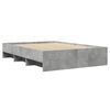 vidaXL Bettgestell Betongrau 140x190 cm Holzwerkstoff