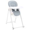 vidaXL Baby-Hochstuhl Hellgrau Aluminium