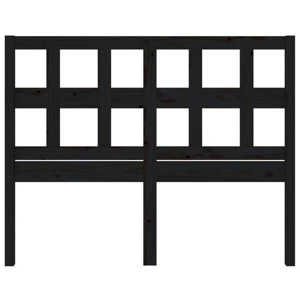 vidaXL Kopfteil Schwarz 205,5x4x100 cm Massivholz Kiefer