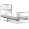 vidaXL Bettgestell Grau Metall 100x200 cm