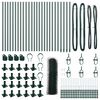 vidaXL Zaunpfosten Gr&uuml;n 50 x 0,6 m (50 mm Gewebe) Stahl und PVC