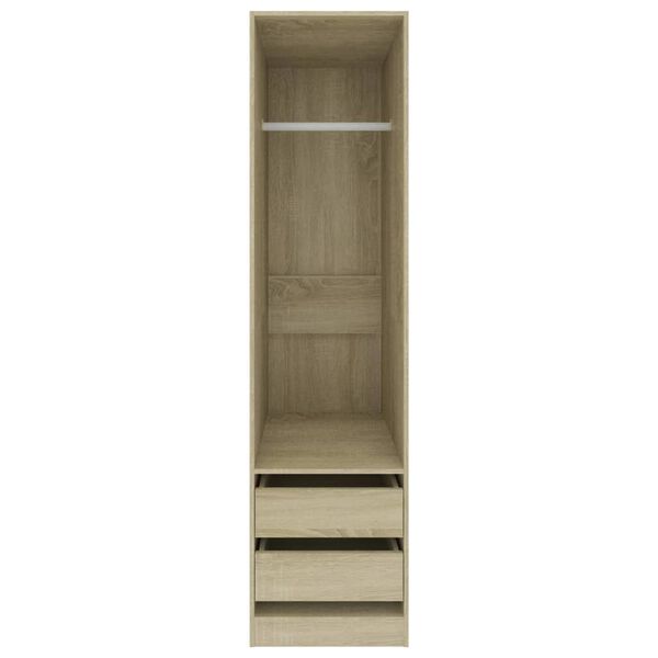 vidaXL Kleiderschrank mit Schubladen Sonoma-Eiche 50x50x200 cm
