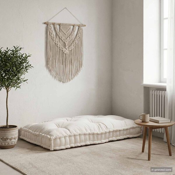 vidaXL Pallet Sofa Kissen Creme 120 x 80 x 12 cm Stoff