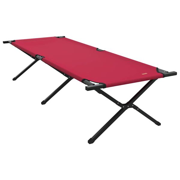 vidaXL Klapp Schlafbett f&uuml;rs Camping 2 pcs Rot 210 x 80 x 46 cm