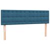 vidaXL Boxspringbett mit Matratze Dunkelblau 160x220 cm Samt