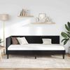 vidaXL Eckbettgestell Schwarz 80 cm x 200 cm Polyester und Sperrholz