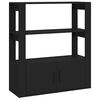 vidaXL Sideboard Schwarz 80x30x90 cm Holzwerkstoff