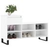 vidaXL Schuhregal Hochglanz-Wei&szlig; 102x36x60 cm Holzwerkstoff