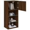 vidaXL TV-Schrank mit LED-Leuchten Braun Eichen-Optik 40,5x30x90 cm