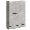 vidaXL Schuhschrank Betongrau 59x17x81 cm Holzwerkstoff