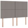 vidaXL Bett mit Stauraum und LED mit LED Taupe 140 x 190 cm Polyester