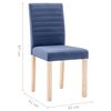 vidaXL Esszimmerst&uuml;hle 4 Stk. Blau Stoff