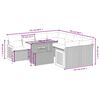vidaXL 9-tlg. Garten-Sofagarnitur mit Kissen Schwarz Poly Rattan