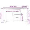 vidaXL Sideboard R&auml;uchereiche 100x36x60 cm Holzwerkstoff
