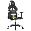 vidaXL Gaming-Stuhl mit Massagefunktion Schwarz und Wei&szlig; Stoff