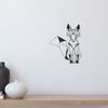 Homemania Wanddekoration Fuchs 33x40 cm Stahl Schwarz