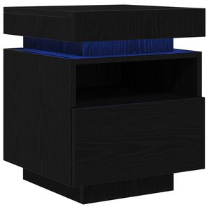vidaXL Nachttisch Schwarz Eichen-Optik 40 x 39 x 48,5 cm Holzwerkstoff