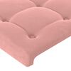 vidaXL Boxspringbett mit Matratze Rosa 90x200 cm Samt