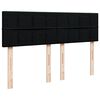 vidaXL Boxspringbett mit Matratze Schwarz 160x200 cm Stoff