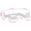 vidaXL 7-tlg. Garten-Sofagarnitur mit Kissen Schwarz Poly Rattan