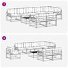 vidaXL Outdoor-Sofagarnitur mit Kissen 9 pcs Natur und Anthrazit