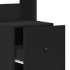 vidaXL K&uuml;chenschrank Schwarz 35x50x180 cm Holzwerkstoff