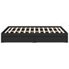 vidaXL Bettgestell mit Schubladen Schwarz 140x200 cm Holzwerkstoff