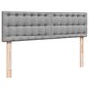 vidaXL Ottoman-Bett mit Matratze & LEDs Hellgrau 140x200 cm Stoff