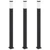 vidaXL Pollerleuchten mit Sensor 3 Stk. 110 cm Schwarz IP44