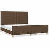 vidaXL Bettgestell ohne Matratze Dunkelbraun 180x200 cm Stoff