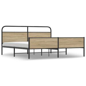vidaXL Metallbett ohne Matratze R&auml;uchereiche 183x213 cm