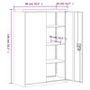 vidaXL Aktenschrank Schwarz 90x40x180 cm Stahl
