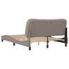vidaXL Bettgestell ohne Matratze "Hvar" Taupe 140x200 cm Stoff