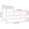 vidaXL Schuhregal Braun Eichen-Optik 102x36x60 cm Holzwerkstoff