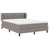 vidaXL Boxspringbett mit Matratze Taupe 140 x 190 cm Stoff