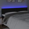 vidaXL LED Kopfteil Schwarz 160x5x78/88 cm Kunstleder