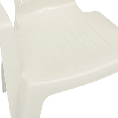 vidaXL Stapelbare Gartenstühle 45 Stk. Kunststoff Weiß