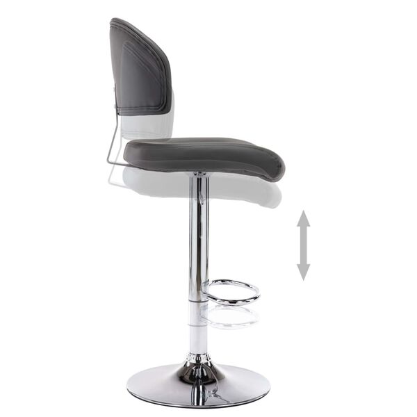 vidaXL Barhocker Grau Kunstleder