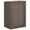 vidaXL M&uuml;lleimer mit 2 Klappen Braun 65x45x88 cm PP