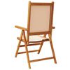 vidaXL Gartenst&uuml;hle Verstellbar 4 Stk. Beige Stoff und Massivholz