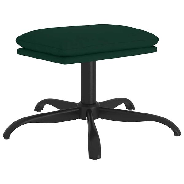 vidaXL Fu&szlig;hocker Dunkelgr&uuml;n 60x60x36 cm Samt