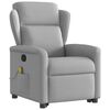 vidaXL Massagesessel mit Aufstehhilfe Wolkengrau Stoff