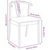vidaXL Esszimmerstuhl 2 pcs Wei&szlig; und Braun Massives Gummiholz