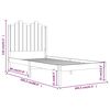 vidaXL Massivholzbett Schwarz Kiefer 100x200 cm